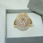 Twilight Eclipse Engagement Ring 925 Silver Gold Plate