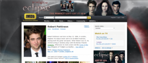 Все о Роберте Паттинсоне на сайте IMDb